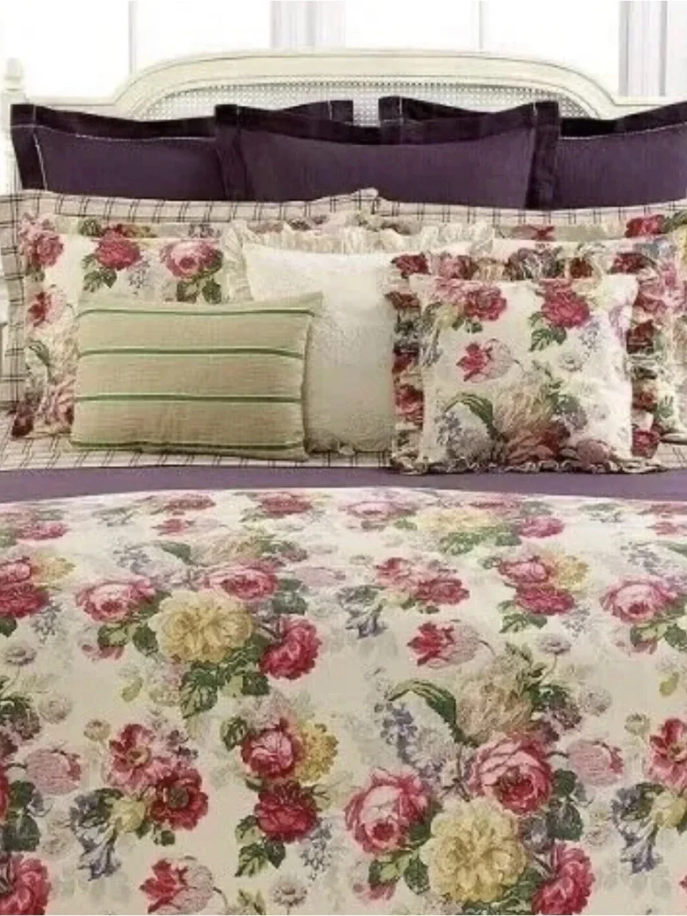 Rare Ralph Vintage Surrey Garden Lauren Floral Cotton Comforter